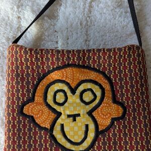 Monkey Patterned Shoulder Bag